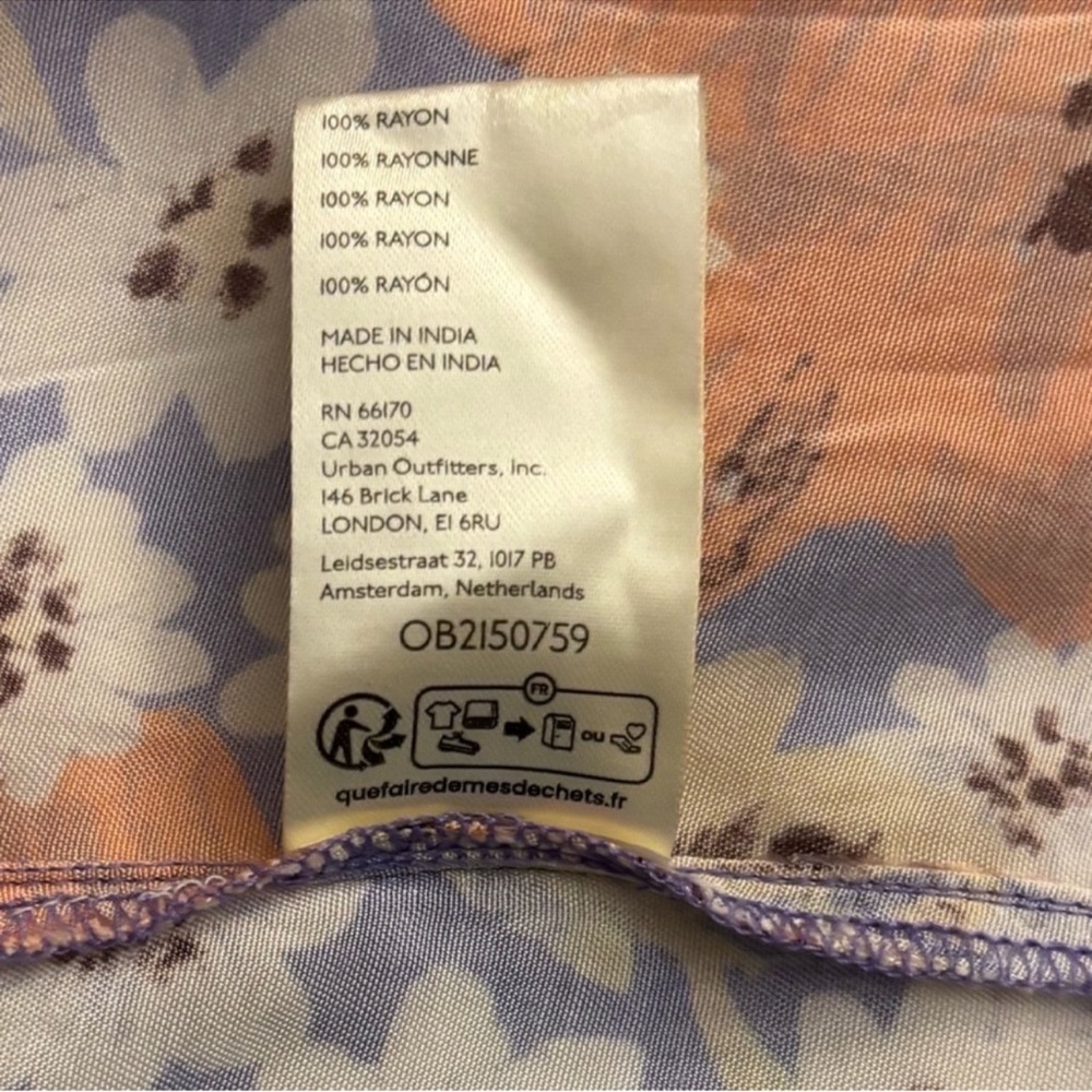 Free People Sugar Crush Floral Babydoll Mini Dress - Cobalt Combo Medium - Picture 6 of 8